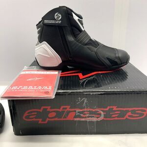 Alpinestars SMX-1R Vented V2 Street Motorcycle Boots Black/White Sz 8 Men NEW